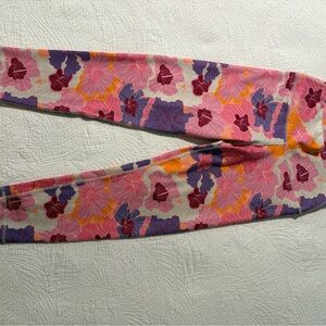 Ava Sky Pink and Purple Floral Leggings